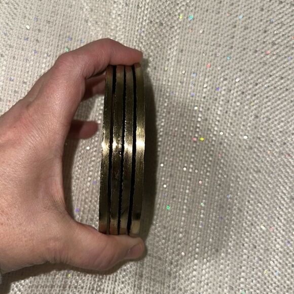 Gold Tone Coaster Set of 4 - Picture 5 of 5